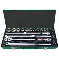 جعبه بکس تاپ تول اینچی 25 پارچه 1/2 اینچ مدل GCAD2513