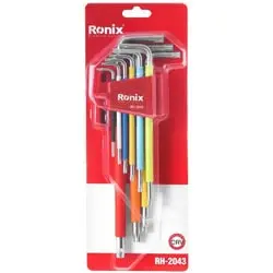 آچار آلن ستاره ای رونیکس کارتی 9 عددی مدل RH-2043