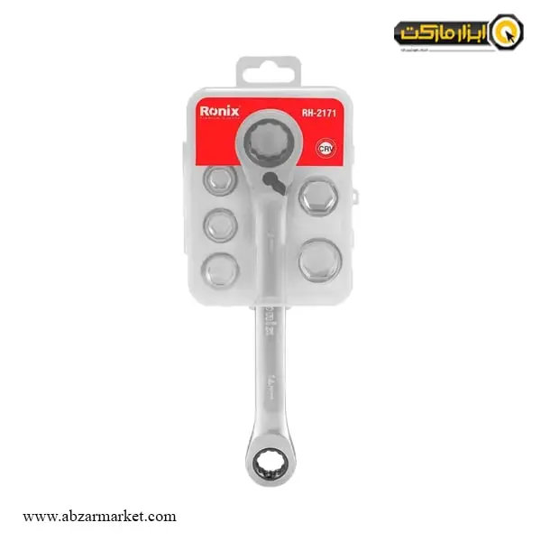 ست آچار دو سر رینگ جغجغه رونیکس ضامن دار مدل RH-2171 ست آچار دو سر رینگ جغجغه رونیکس ضامن دار مدل RH-2171