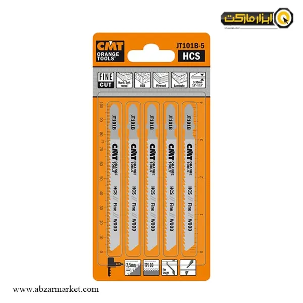 تیغ اره عمود بر چوب CMT مجموعه 5 عددی مدل JT101B-5