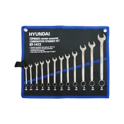 ست آچار یک سر رینگ یک سر تخت هیوندای 12 عددی مدل HT-1412