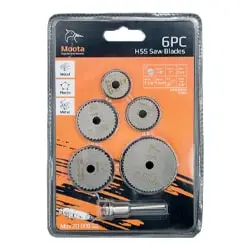 ست تیغ فرز مینیاتوری موتا ۶ عددی مدل MO180003