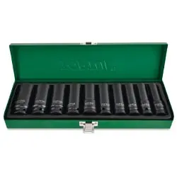 جعبه بکس فشار قوی تاپ تول 10 پارچه 1/2 اینچ بلند مدل GDAD1002