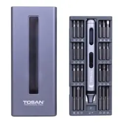 کیت پیچ گوشتی شارژی توسن قلمی 3.7 ولت 50 پارچه مدل 9001