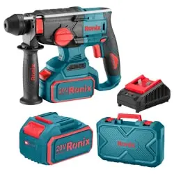 دریل بتن کن شارژی رونیکس 3 کیلویی براشلس 20 ولت مدل 8678