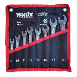 ست آچار یکسر تخت یکسر رینگ رونیکس 8 عددی مدل RH-2157