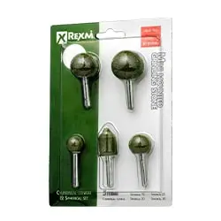 ست سنگ انگشتی کروی و سرکنیک 5 عددی رکسمی مدل RTB1006