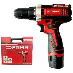 کیت دریل شارژی چکشی اپتیما 12 ولت 25 پارچه مدل OP1250