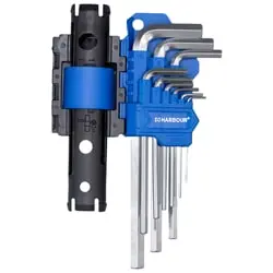 آچار آلن شش گوش هاربر کارتی بلند 10 عددی با دسته T مدل H14M