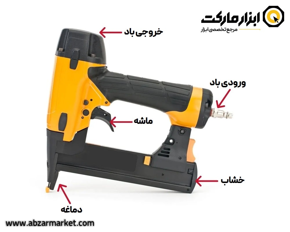 اجزاء دستگاه میخکوب پنوماتیک