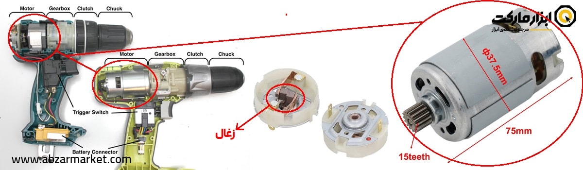 دلایل کاهش توان موتور دریل شارژی