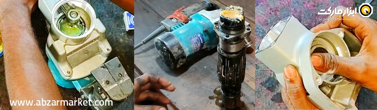 مراحل آموزش روغن کاری و گریس کاری چکش تخریب و پیکور