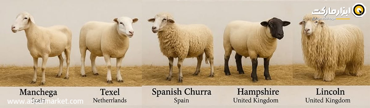گروه بندی بر اساس نژاد گوسفند