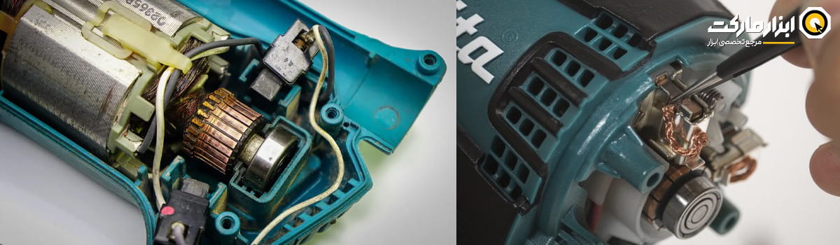 خرابی پایه ذغال و جرقه زدن دریل