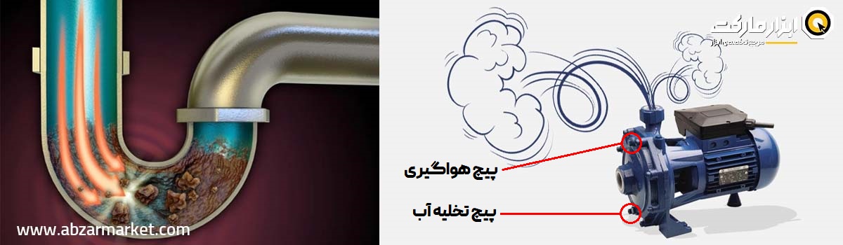 هواگیری و رسوب گیری پمپ آب و لوله ها