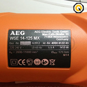 معرفی و مشخصات مینی فرز آاگ 1450 وات مدل AEG WSE 14-125 MX | WSE ۱۴-۱۲۵ MX