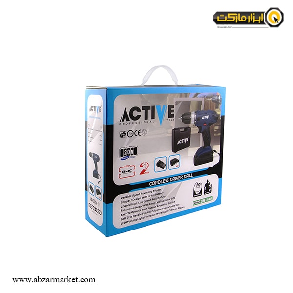 دریل شارژی اکتیو لیتیوم 20 ولت مدل AC-25220L