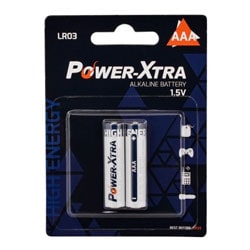 باتری نیم قلمی AAA آلکالاین POWER XTRA بسته 2 عددی مدل PX-0315