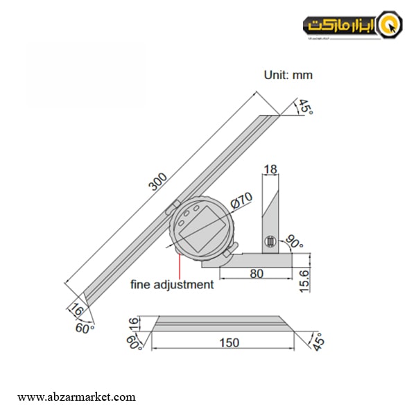 GONIOMETRO DIGITALE INSIZE 2172-360A