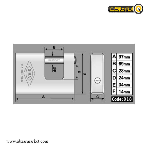 قفل کتابی گیرا روکش دار کامپیوتری 970 سوپر مدل 018