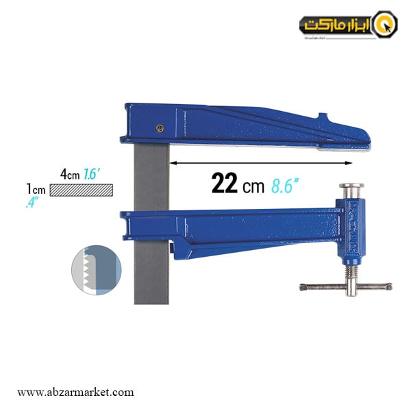 گیره نجاری پیهر فک 22 سانتی متر مدل Mod. S