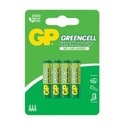 باتری نیم قلمی جی پی AAA بسته 4 عددی مدل GP24G