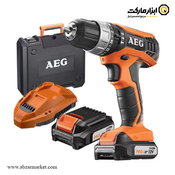 دریل شارژی چکشی AEG لیتیوم 12 ولت مدل BSB 12G3 LI-202C