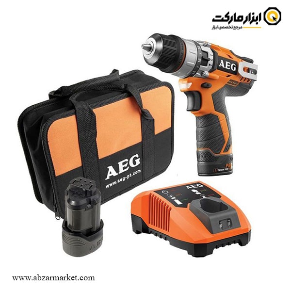 دریل شارژی چکشی AEG لیتیوم 12 ولت مدل BSB 12C2 LI-202B