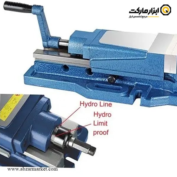 گیره هیدرولیک دستگاه فرز ورتکس (بدون بیس گردان) مدل VH-6-1