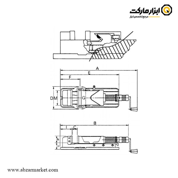 گیره هیدرولیک و مکانیکی دستگاه فرز ورتکس مدل VHO