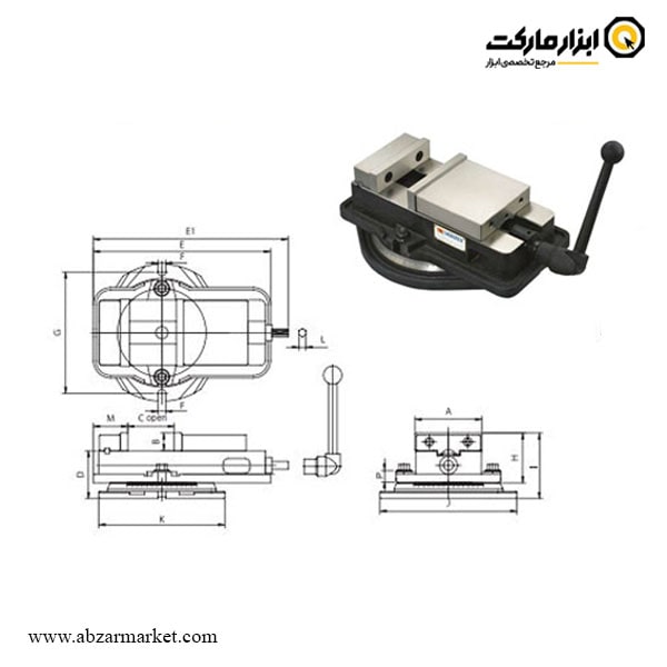 گیره مکانیکی دستگاه فرز ورتکس جناغی مدل VA