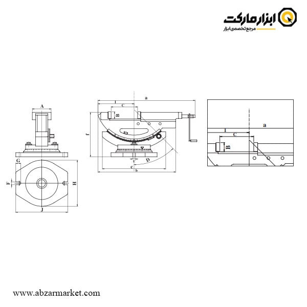 گیره سینوسی دستگاه فرز ورتکس 2 جهته فک بلند مدل VWT-B