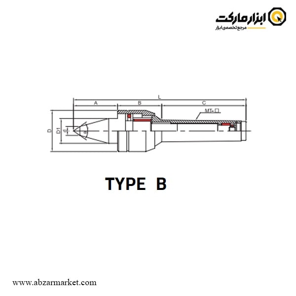 مرغک گردان تراشکاری ورتکس تیپ B مدل VLC-B