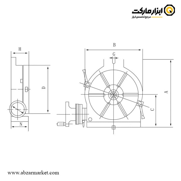 صفحه گردان عمودی/افقی ای اس تی پاور مدل HV