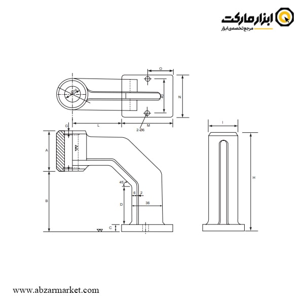 قلاویز زن پایه مگنتی ورتکس M3-M12 مدل VTM-13