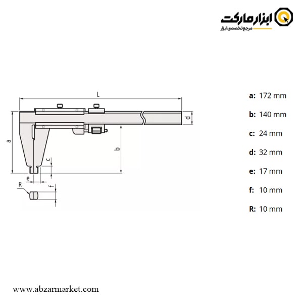 کولیس ورنیه میتوتویو 100 سانتی متر مدل 155-160