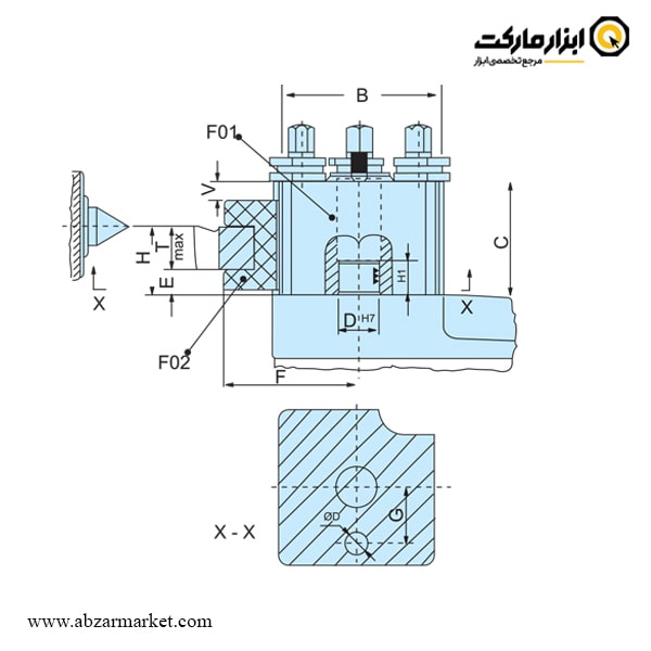 ست ابزارگیر دستگاه تراش ورتکس مدل VTP-B