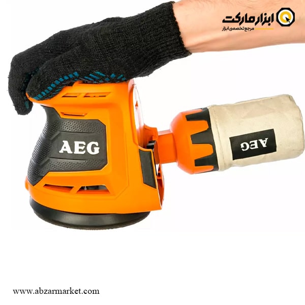 سنباده لرزان گرد AEG شارژی دیمر دار مدل BEX18-125-0 بدون باتری