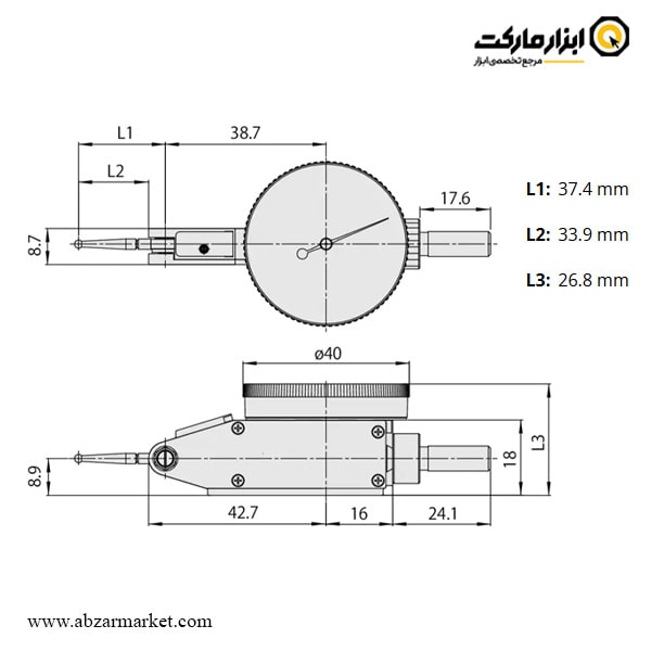 ساعت شیطونکی میتوتویو کورس 0.5 میلی متر مدل 414-513 E