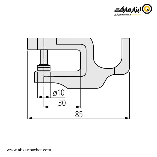 ضخامت سنج ورق ساعتی میتوتویو 20-0 میلی متر مدل 7305A