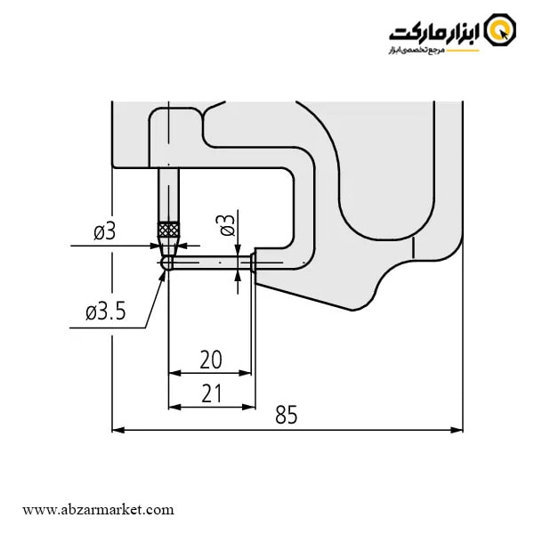 ضخامت سنج لوله ساعتی میتوتویو 10-0 میلی متر مدل 7360A