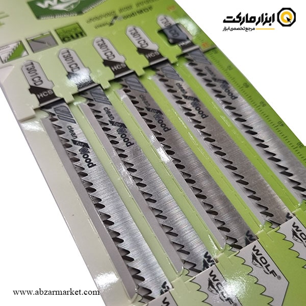 تیغ اره عمود بر MDF ولف بلند مجموعه 5 عددی مدل T301CD