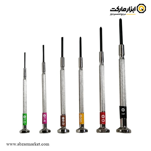 ست پیچ گوشتی ساعتی سان فلگ 6 عددی مدل PR-810