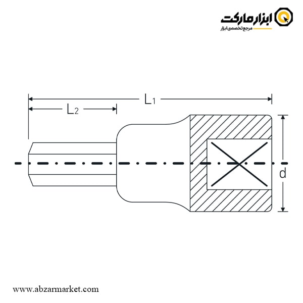 آلن بکسی 1/2 اینچ اشتایویل کوتاه شش گوش اینچی مدل 54a