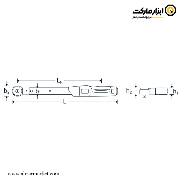 آچار ترکمتر جغجغه ای 3/4 اینچ اشتایویل 400-80 نیوتن مدل 730NR/40FK