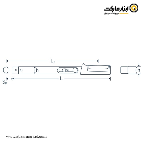 آچار ترکمتر تقه ای اشتایویل 100-20 نیوتن سری خور 9x12 مدل 730/10 Quick