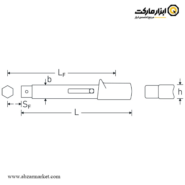 آچار ترکمتر تقه ای اشتایویل 40-8 نیوتن سری خور 9x12 مدل 730/4 Quick