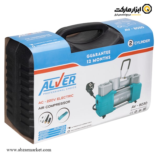 کمپرسور باد فندکی و برق شهری آلور مدل AV-8030