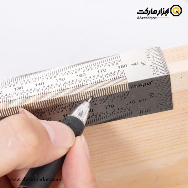 خط کش L علامت زن دقیق نجاری داسکوا مدل 5773-1804 خط کش L علامت زن دقیق نجاری داسکوا مدل 5773-1804