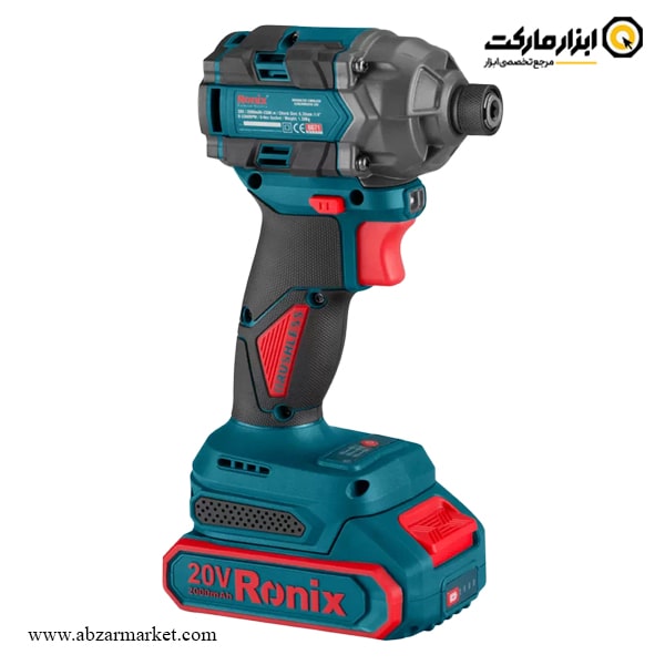 پیچ گوشتی شارژی ضربه ای رونیکس براشلس 20 ولت مدل 8671 پیچ گوشتی شارژی ضربه ای رونیکس براشلس 20 ولت مدل 8671